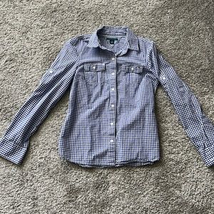 Tommy Hilfiger S ladies button up blue/white check